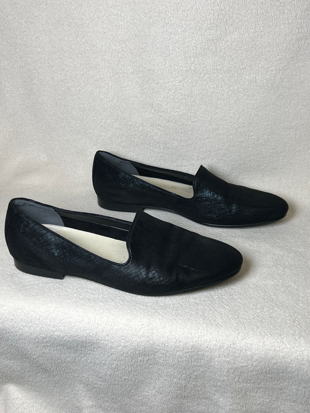 Vionic Willa Leather Slip On Loafer Black Shimmer Women's 8.5
